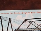 Huron oh Interurban Car Crossing Bridge Electric Railway Ohio 1910 Postcard 1439