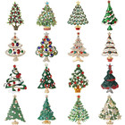 Luxury Christmas Tree Brooch Pin Crystal Rhinestone Fall Autumn Jewelry Gift