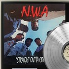 Nwa - Straight Outta Compton Silver Lp Record Plaque Display