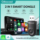 2in1 Ottocast Usb Wireless Carplay android Auto Adapter W one-click Disconnect