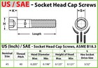  5-40 Socket Head Cap Screws  Alloy Steel W  Black Oxide  Us Sae Coarse Thread