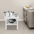 Commercial Kitchen Work Prep Table With Backsplash Stainless Steel Prep Table