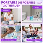 120 Pack 5-in-1 Mini Toothbrush Disposable  Waterless Disposable Toothbrushes   
