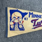 Vintage 1970 s Pennant - Usa Mlb Minnesota Twins -12 X 30 In  Full Size - Rare