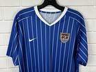 Nike Usmnt Usa Men   s Soccer Team Jersey Blue Pin-striped Size Medium