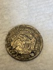 1821 Capped Bust Dime Holed Coin Early Unique Piece