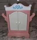 Vtg 1996 Fisher Price Loving Family Twin Nursery Playset Cribs Armoire Figures