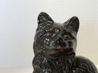 Vintage Cast Iron Black Cat Sitting Door Stop Figurine 7  Tall