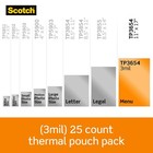Scotch Menu Size Thermal Laminating Pouches 3 Mil 17 1 2 X 11 1 2 25 Per Pack