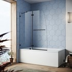 48   X 58   Frameless Hinged Shower Tub Door 5 16  Glass Easy Diy Screen Sunny