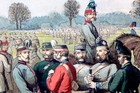 Original 1860 Illustrated London News Chromolitho Print volunteer Forces 18x13