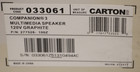U22422 Bose Companion 3 Multimedia Computer Speaker System 033061 G2u