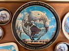 Original 1964-65 New York World   s Fair 3 Serving Trays  4 Coasters  And Utensils