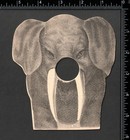 Victorian Elephant 1882 Antique Toy Novelty Die-cut Augusta Me Trade Card Sr n e