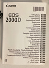      Canon Eos 2000d Manual 26 Languages Neck Strap International Power Cord     