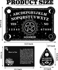 Black Ouija Wooden Board Game Spirit Hunt Planchette Accessories Games Supplies