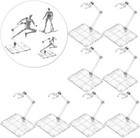 12pc Hg144 Adjustable Action Figure Display Holder Base Doll Model Support Stand