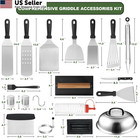 35pcs Griddle Accessories Kit Flat Top Grill Spatula Set Basting Cover Bbq Usa