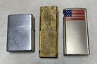 3 Vintage Pipe Lighter Lot Sarome  Japan  Zippo statue Of Liberty Untested Read