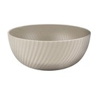 Set Of 4   Mainstays Plastic 38oz Cereal Bowls  Round Textured Bpa Free     Beige