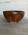 Large Brown Drip Glaze Ceramic Bowl 1960s Mid-century Modern