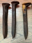 Vintage Set Of 7 Old Rusty Railroad Spikes 6  Straight
