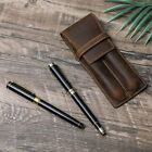 Genuine Leather 2 Slots Pen Holder Case Luxury Fountain Pen Sleeve Organizer Bag