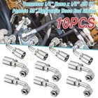 10x 1 2  Jic 37   Female 90   Hydraulic Hose Fittings For 1 2  I d  Hydraulic Hose