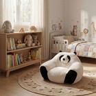 Panda-shaped Beanbag Chair Crafted From Soft Plush Fabric Suitable For Bedrooms