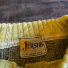 1940s Vintage Jersild Yellow Virgin Wool Moose Tree Knit Sweater Mens Nordic Mcm