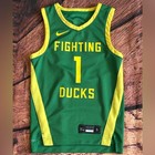 Oregon Ducks Nike  1 Green Team Basketball Jersey