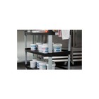 Rolling Service Cart 3 Shelf Heavy Duty 300 Lb Capacity Black Rubbermaid