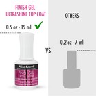 Mia Secret Finish Gel Top Coat For Gel Or Acrylic Nails 3-piece Pack - No Wipe