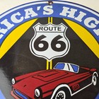 Vintage Us Route 66 Sign - Porcelain America Gas Station Pump Plate Sign