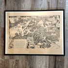 Antique Panama Canal Map -- Canal Statistics By Charles H  Owens 1925