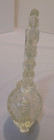  Perfume Bottle  Glass Decanter  Flower  7 25  Tall  3 5  Across  Vintage