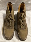Rocky Brown Beige Leather Canvas Men s Ankle Hiking Boots Lace Up Round Toe
