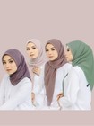 Muslim Square Chiffon Hijab Scarf For Women Premium Headscarf Solid Color 110cm