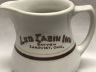1949 Log Cabin Inn Restaurant Bayview Sandusky Ohio Coffee Creamer Syrup Pitcher