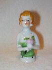 3 Vintage Porcelain Pin Cushion half Dolls