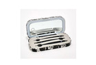 Pop Sonic Set Of 3 Stainless Steel Tweezers   Led Mirror Case