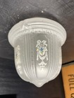 A Lovely Vintage Art Deco Frosted Glass Ceiling Style Light Shade Floral Design