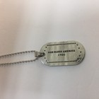 Military Dog Tag Flag Patriotic Tactical Us God Bless American Silver   Black