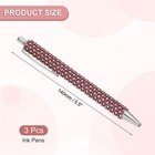 Rhinestone Metal Ballpoint Pen  3pcs Crystal Diamond Pens Sparkly   Purple