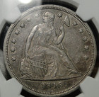 1846 Seated Liberty Silver Dollar  1  Ngc Au Details