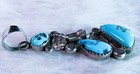 2-1 8  Ornate Navajo Signed Turquoise Pendant