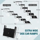 6 Steps Non Slip Extra Wide Dog Stairs Folding Portable Ramp For Car Suv Trucks