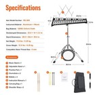 30 Note Glockenspiel Xylophone Bell Kit With Mallets  Stand   Practice Pad