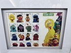Framed  Usps Commemorative Stamp Panel  1020 Sesame Street  50 Years 11x8   