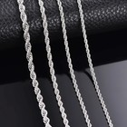 2 2 5 3 4 5 6mm 316l Stainless Steel Women Men Rope Chains Necklaces 18-32  